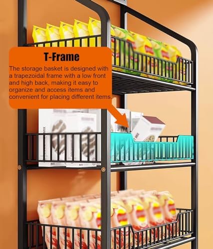 Store Display Rack Wall Mounted Storage Rack Supermarket Convenience Store4-Tier Floor-Standing Snack Shelf Organizer with 15 Hooks Supermarket Vegetable Display Rack for Kitchen &amp Conveni