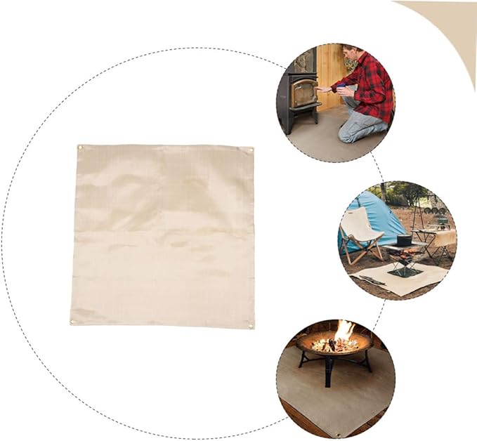 POPETPOP Fireproof Camping Blanket Multi Function Insulation Mat for Outdoor BBQ Heat Resistant Fireproof Mat for Picnics and Backyard Gatherings