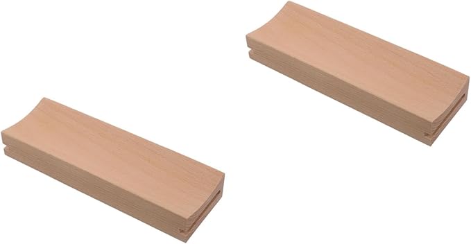 2PCS Rolling Pin Display Rack with Wooden Holder Roller Space Saving Counter Organizer for Home Baking Tool Storage Accessories - 185 * 60 * 30mm