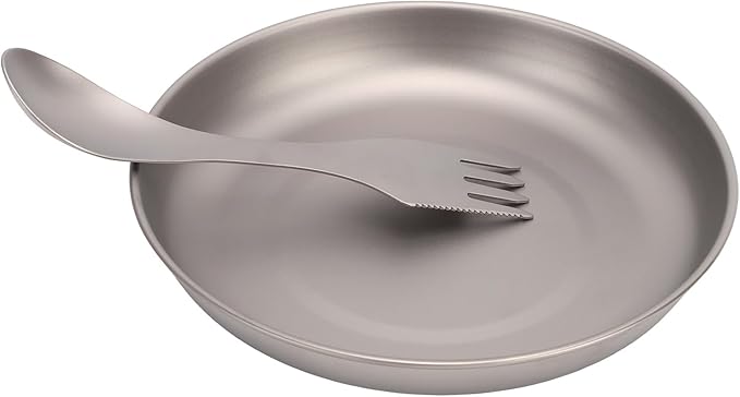 Dinnerware Sets Ti Camping Tableware Set Lightweight 3 in 1 Utensil Combo for Outdoor Hiking Travel Picnic