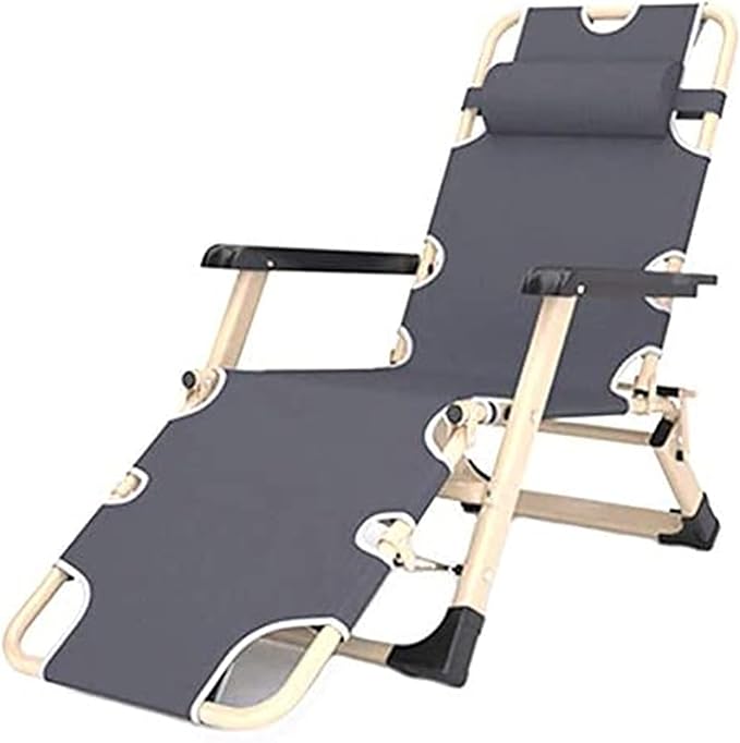 Lounge Chair Recliner Chair Folding Recliner Chair Adjustable Lounge Chair for PatioGardenBeach PoolTube Both Sides Lounge Chair Comfortable Annive