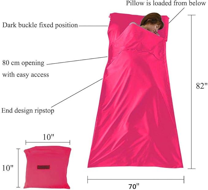 Sleeping Bag Liner Cotton Lightweight Travel Sleep Sack Sleeping Sheet for Adults Camping Hiking Picnic Travel Hotel Backpacking