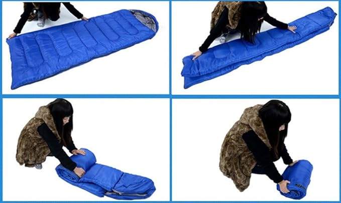 Outdoor Sleeping Bag Thermal Envelope Hooded Waterproof Sleeping Bag Lazy Bag Travel Warm Sleeping Bags Camping Hiking