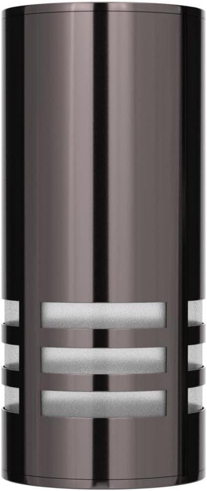 Outdoor Wall SconceCylinder Wall Light with Stainless Steel 304 and Toughened GlassWaterproof Up Down Light for Garden Patio Bedroom Living Room (Brushed Nickel 8.7 HeightNo Bulbs)