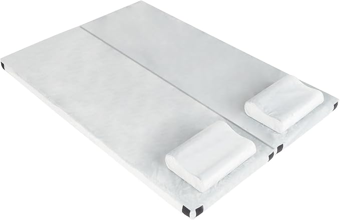 75 D x 25 W x 3 H Memory Foam Camping MattressMemory Foam Folding Sleeping PadTrifold MattressCrystal Velvet Cover Foldable Floor Mattress TopperGuest Bed for AdultCamping Mat