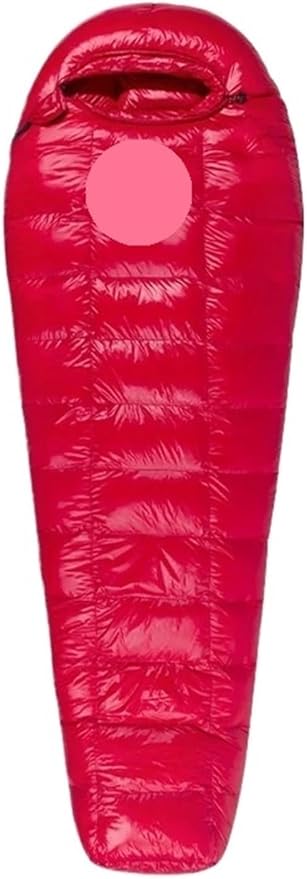Sleeping Bag White Goose Down Sleeping Bag Camping Filled Men Warm for Travel Hiking for Adult(Red 400g)