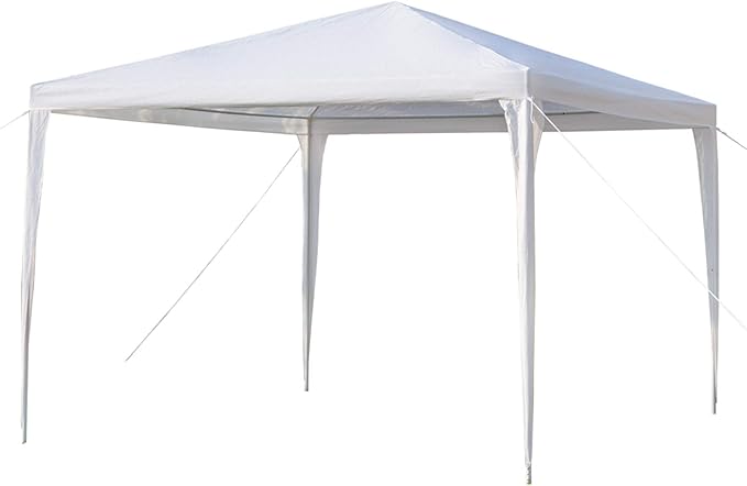 3 x 3m Four Sides Portable Home Use Waterproof Tent with Spiral Tubes White