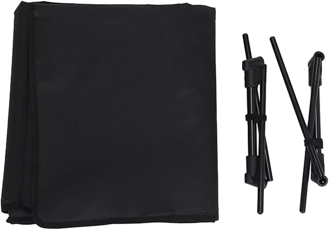 2-Person Portable Beach Lounge Chair with Carry Bag - Lightweight Outdoor Picnic Mat with Back Support for Beach Picnic Concerts Camping &amp Park (Black)