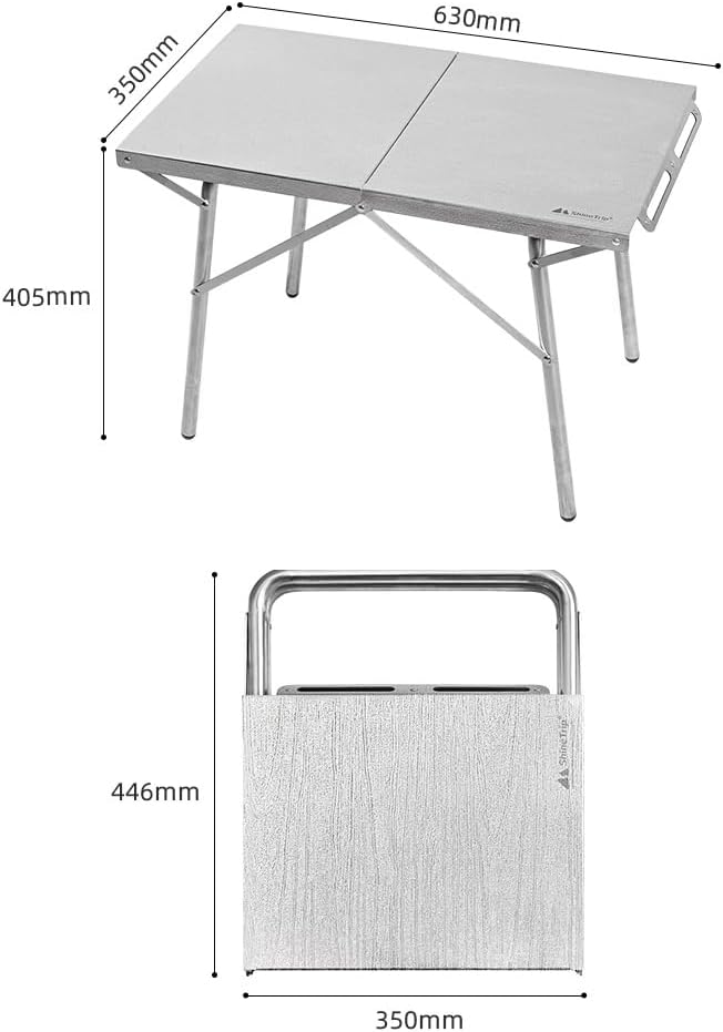 Topyond Camping Folding Table High Temp Edurance and Double Triangle Structure for Stability Camping Table with Storage Bag Portable Table for Camping Hiking and Picnics
