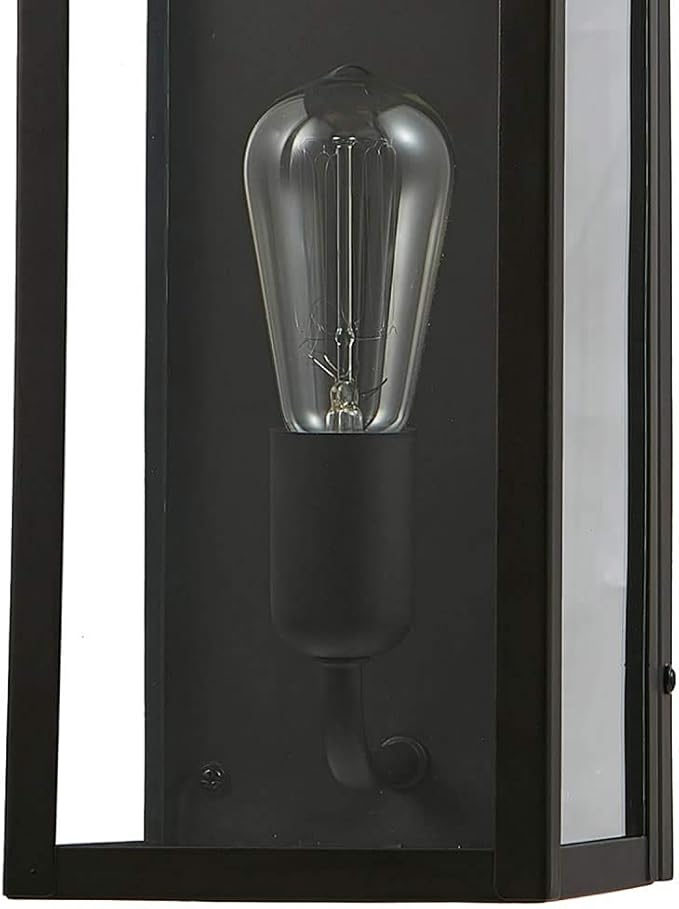 GLOBE Electric 44199 Donald 1-Light Outdoor Indoor Wall Sconce Bronze Clear Glass Shade Bulb Included