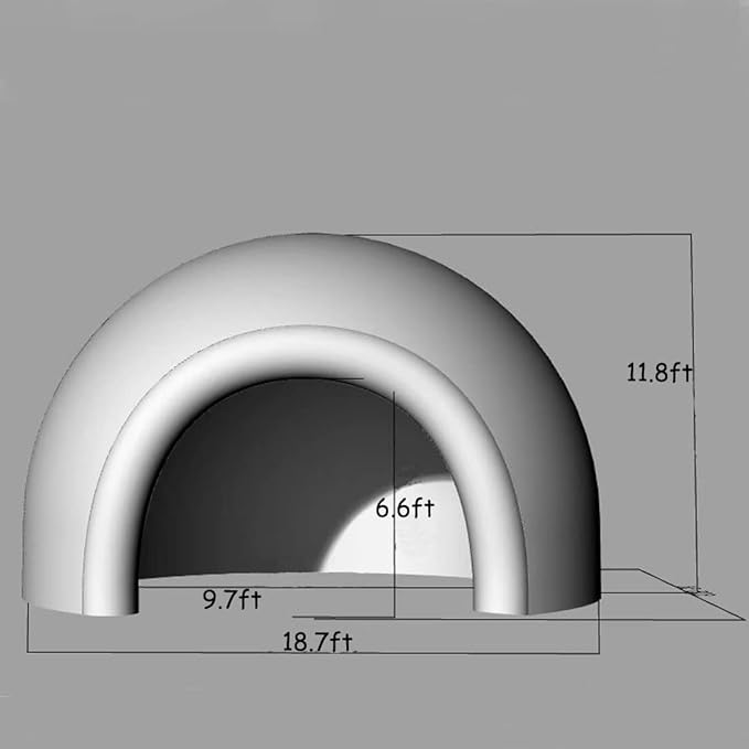 Portable Inflatable Igloo Dome Tent Inflatable Marquee Canopy Shelter with Air Blower&ampLED Light for Exhibition Camping Party Event