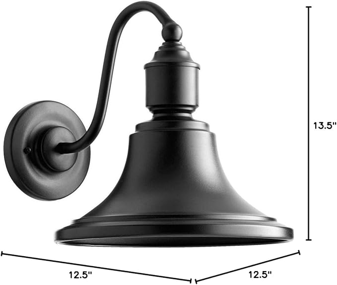 Quorum 760-15 Restoration One Light Outdoor Lantern in Black Finish