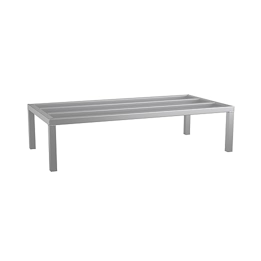 48'' x 24'' x 12'' Aluminum Welded NSF Certified Dunnage Rack - 1780 lb. Capacity for Restaurant Storage Warehouse Garage