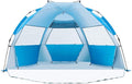 Beach Tent-Outdoors Easy Up Cabana Tent Sun Shelter Beach Umbrella Deluxe Large for 5-6 Person Blue