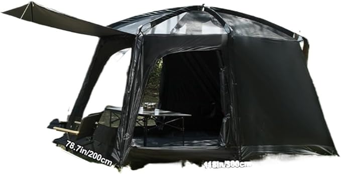 Three-Season Tent 8-12 Person Outdoor Camping Family Tent Double Layers Oversize 2 Rooms Thickened Rainproof Canopy Family Camp Tour Equipment