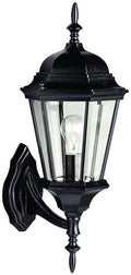 Kichler Madison 19.75 1 Light Outdoor Wall Light with Clear Beveled Glass in BlackBlack (Painted)