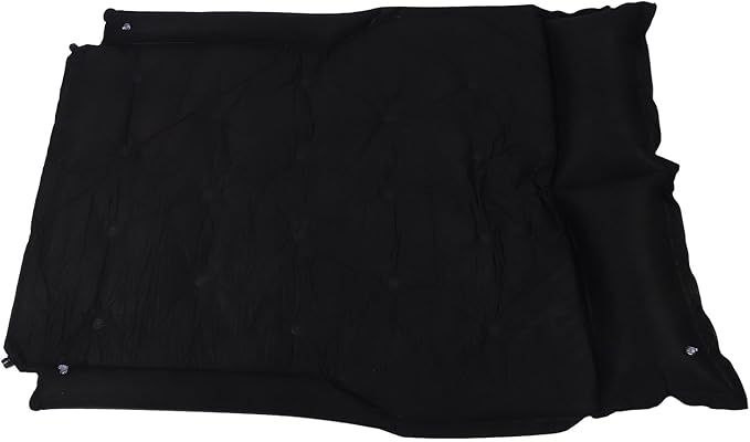SUV Air Mattress 5cm Thickness Soft Suede Inflatable Car Bed with Side Guard for Mid Large SUV Minivan Truck (Black)