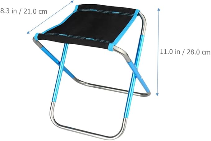 Kisangel Comfortable Portable Folding Stool Multi-Functional Outdoor Accessory for Camping Fishing Beach Use Compact Design Easy to Carry Space-Saving Stool