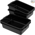 4-Pack 35 L Commercial Food Service Bus Tubs Large Plastic Commercial Bus Box Black