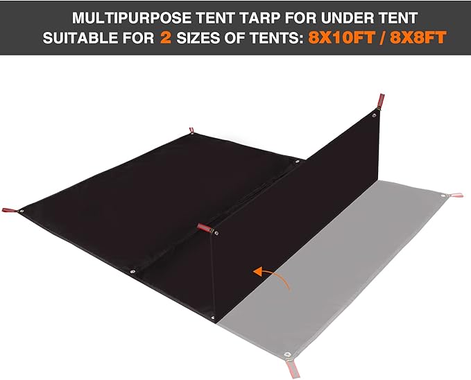 REDCAMP Ultralight Tent Footprint - 95 x116'' 4 in 1 Multifunctional Waterproof Camping Tent Tarp for Camping Hiking and Survival Gear Lightweight and Compact