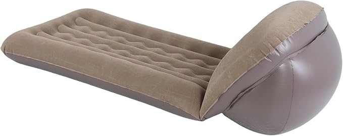 Inflatable Mattress Adjustable Backrest Portable Foldable Flocked Air Mattress for Outdoor Beach Travel Camping