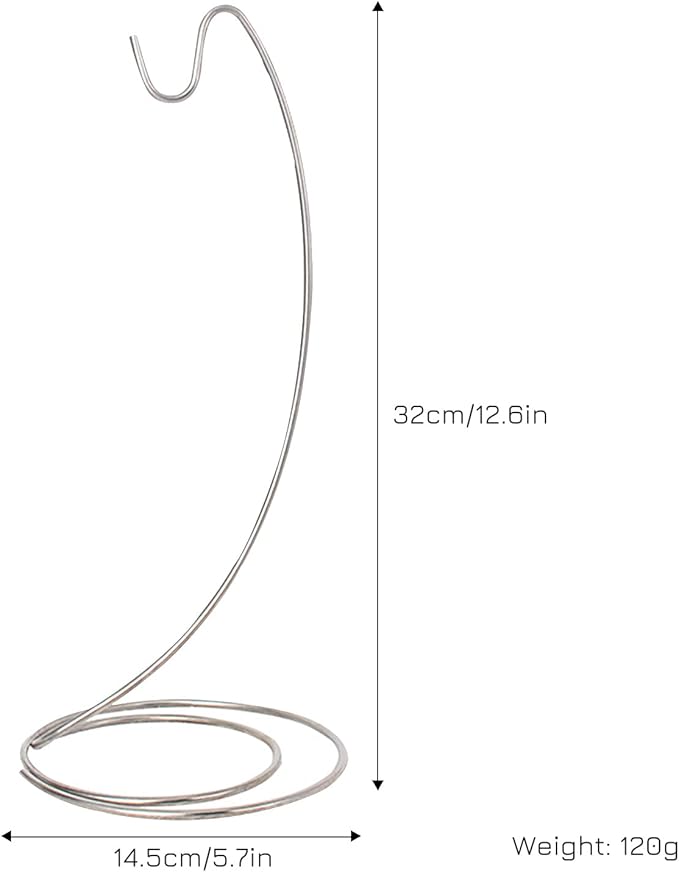 Banana Holder Stand Multifunctional Banana Stand for Kitchen Counter Stainless Steel Banana Rack with Hooks for Hanging Bananas Grapes Longan and Other Fruits Silver 12.6 * 5.7 Inch