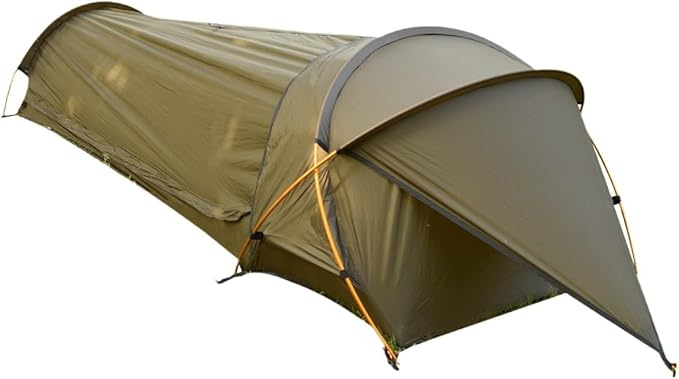 Ultralight Single Person Bivy Tent for Camp 1 Person 3 Season Waterproof Single Person Backpacking for Camping Hiking Backpack Bivy Tent Ultralight 2.2LBS 15D SIL-Coated Nylon PU3000MM