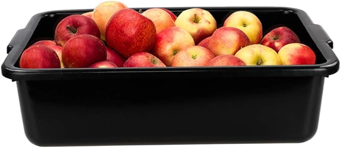 Pekky 32L Large Commercial Bus Box Wash Basin Tub Black 4 Pack