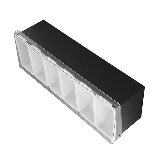 6 Compartments Fruit Holder ABS Multifunctional Condiment Caddy with Lid for Kitchen Bar KTV Separated Storage Container for Fruits Snacks