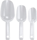 Ice Scooper: 3 Sizes Clear Safe Plastic Various Uses