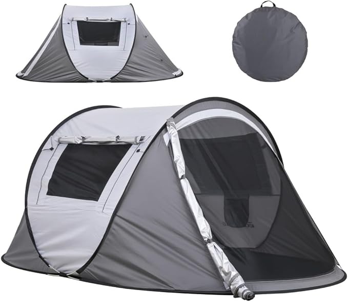 Instant 2 Person Pop Up Camping Tent with Easy Setup Lightweight Dome Tent for Outdoor Adventures Water Resistant &amp Compact Design