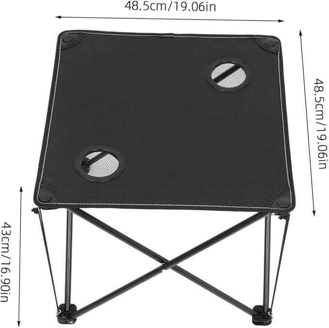 1pc Camping Table Picnic Table Cup Holders Portable Outdoor Folding for Camping Beach BBQ and Events