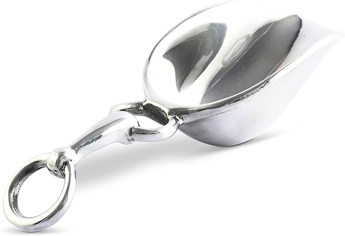 Arthur Court Equestrian Bit Handle Bar Ice Scoop Dry Goods Scoop - Sand Casted and Hand Polished Aluminum 8 inch Long