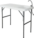 AOSGYA Portable Folding Table Fish Fillet Hunting Cleaning Cutting Camping Picnic Outdoor Gardening Table with Sink Faucet