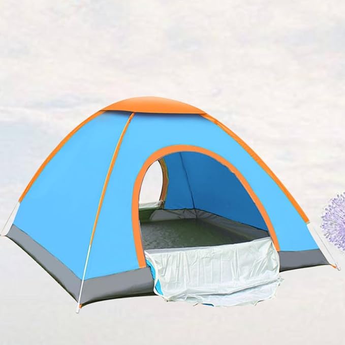 VICASKY Automatic Folding Tent for Persons Family Tent for Camping Beach Parties Lightweight Durable Easy Setup with Ground Nail Interior Light