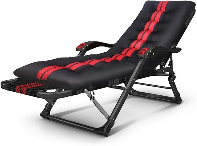 Adjustable Folding Sun Lounger Chair Multi-Function Recliner for Outdoor Beach Camping Office with Massage Armrests 200kg Capacity Portable Lounge Chair