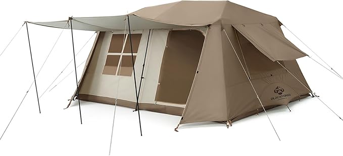 Jupiter 5 6 13 Outdoor Camping Tent for 4 6 8 People Fully Automatic Quick Opening Canopy for Outdoor Picnic Park &amp Family Use Silver Coated Sunscreen &amp Waterproof