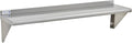 29N-021 - Commercial NSF Solid Stainless Steel Wall Shelf - 60 Wx15 D - 395 lb. Weight Capacity