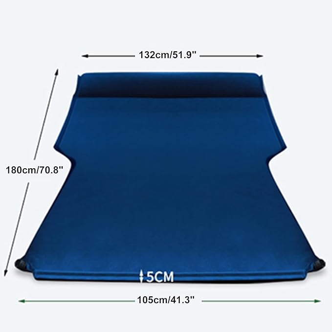 TXGJWRA Inflatable Car Air Mattress Travel Bed - Portable Back Seat Blow-up Sleeping Pad Upgraded Air Mattress Blow Up Bed for Car Travel Camping VacationB-180x105cm(咖啡色)
