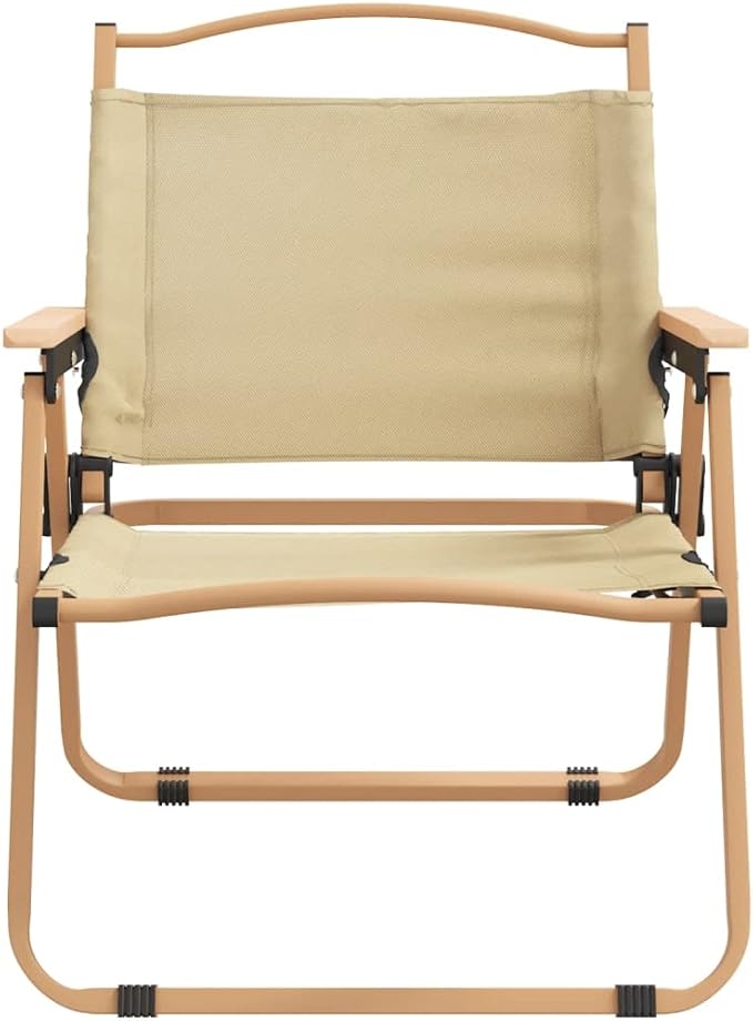 2-Pack Folding Outdoor Chairs 500D Oxford/Steel Frame 16.9×21.3×23.2 in Water-Resistant for Garden Balcony Beach