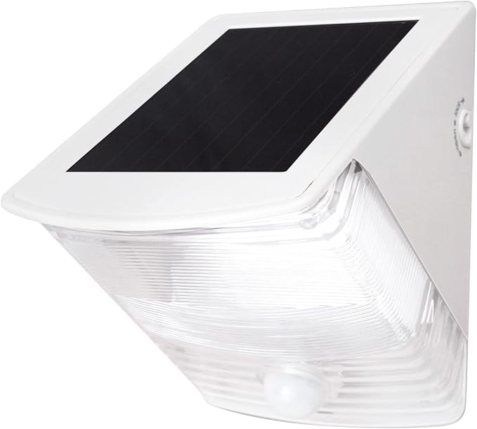 Maxsa 40234 Motion Activated Weatherproof Solar LED Wedge Light White