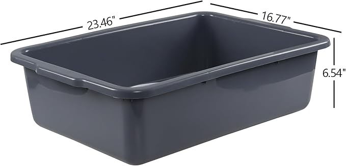 36 Liter Commercial Large Plastic Bus Box Restaurant Bus Tubs 4 Packs