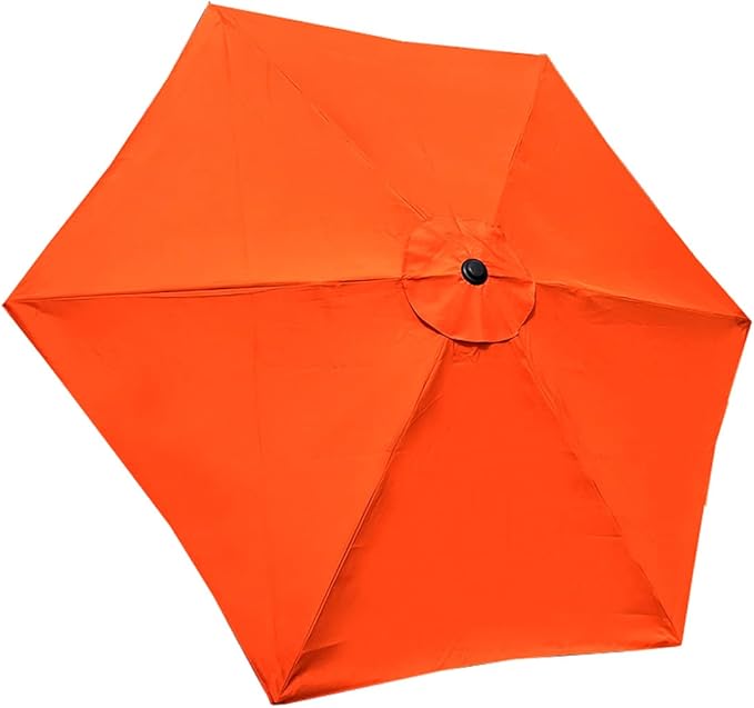 BELLRINO DECOR Replacement STRONG &amp THICK Umbrella Canopy for 9ft 6 Ribs (Canopy Only) (TANGO ORANGE)