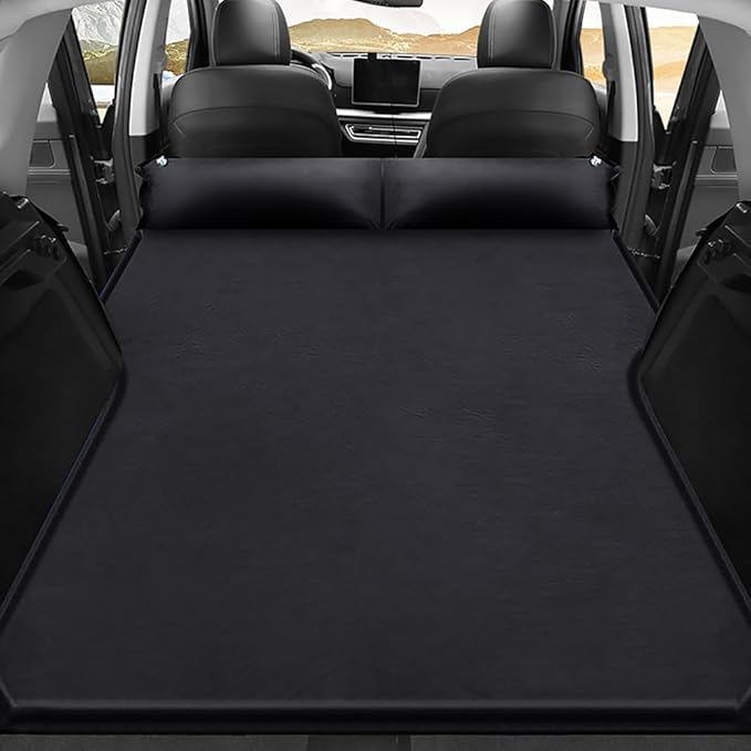 Car Inflatable Mattress for Suburban/GMC Yukon XL 2021 2022 2023 2024 Portable Air Sleeping Bed with Pillow Camping Travel Cot Inflatable Trunk Sleeping PadBlack