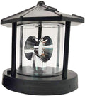 15 * 15 * 17cm Solar Lighthouse Rotating Light Led Rotating Lighthouse Beacon Lamp Rotating Outdoor Decorative Lamp Energy Saving Solar Landscape Light (Black)