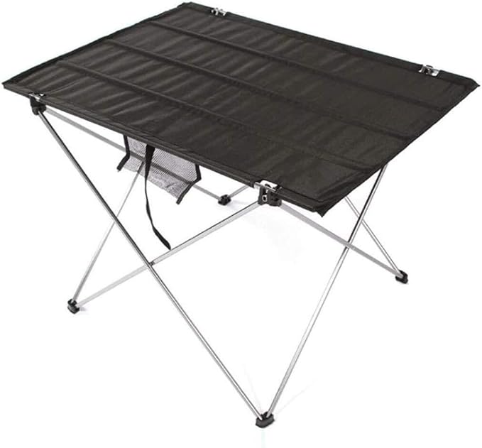 Folding Camping Table - Portable Aluminum Camp Table Lightweight Roll Up Picnic Table for Picnic Outdoor Hiking BBQ Camping Kitchen Fishing Beach with Carry Bag