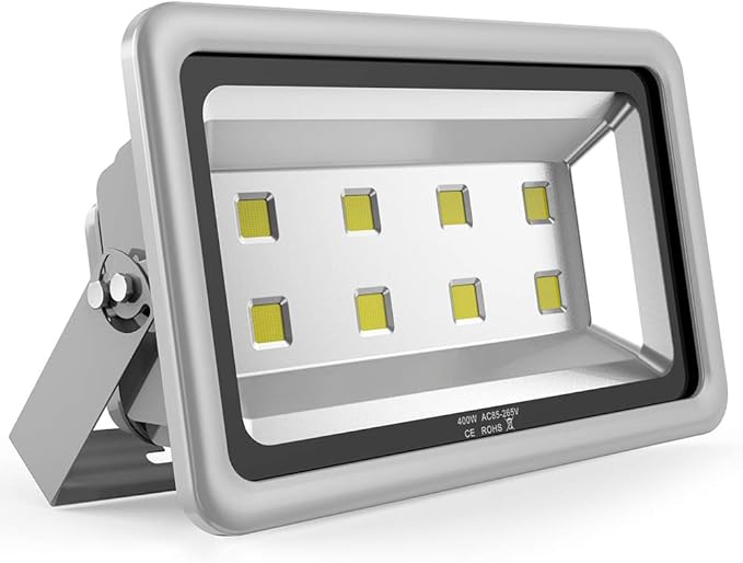 400W LED Flood Light Outdoor2400W Equivalent 40000LM 6000K Daylight White Super Bright FloodLight with Plug85-285V IP66 Waterproof Commercial Lighting for FieldsCountsArenaStadium