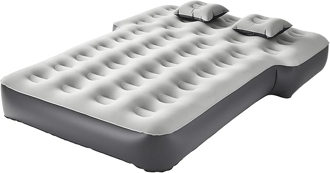 VEVOR Car Air Mattress Inflatable Car Camping Mattress Fits Toyota 4runner Jeep Wrangler JK JKU JL JLU 4 Door Flocking Thickened Blow Up Travel Beds Gray 2 Pillows