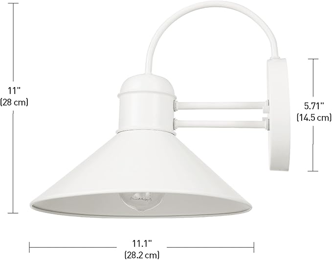 Globe Electric 44388 Novogratz x Globe Maxwell 11 Outdoor Wall Sconce Matte White