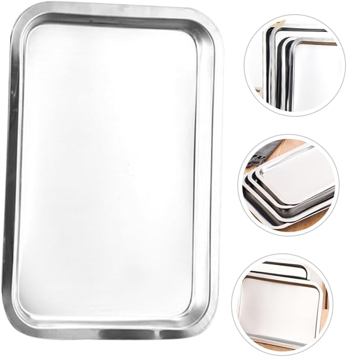 Ciieeo 4pcs Stainless Steel Plates for Boys and Girls Boy Girl Dinner Dish Suction Plate for Mealtime Easy to